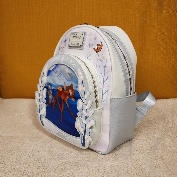 Loungefly Disney Bambi on Ice Lenticular Mini Backpack Flocked Funko Pop Set NEW - Picture 14 of 16